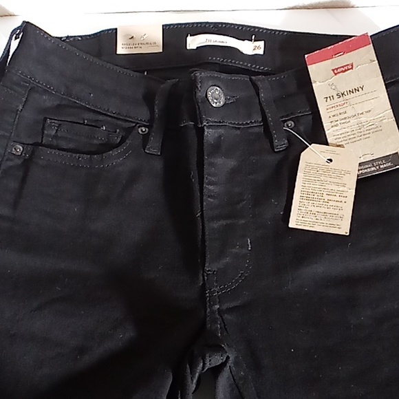 NEW LEVI'S Skinny Matrix Goth Size 26 Medium Black Color B7 - Picture 4 of 8
